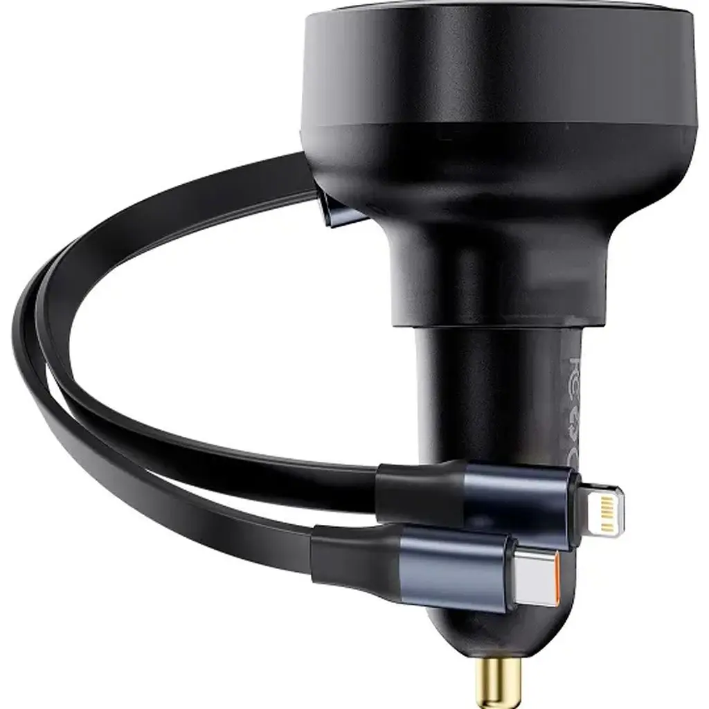 Автомобільний зарядний пристрій Baseus Enjoyment Pro Car Charger 60W Cluster Black (C00057802111-00) [169690] - фото 5