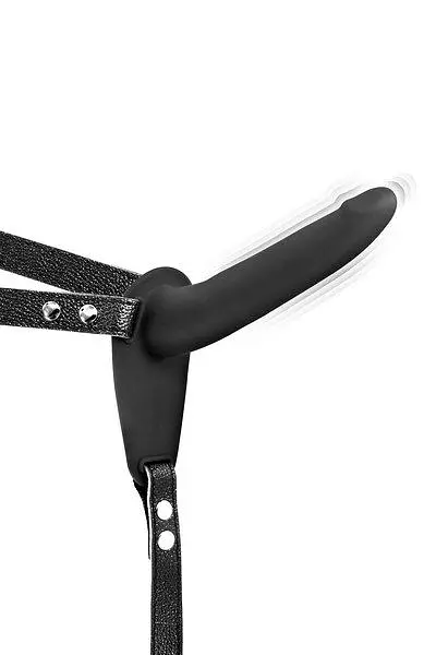 Страпон з вібрацією Fetish Tentation Vibrating Strap-On with Dildo Black Fetish Tentation SO3749 91452 - фото 2