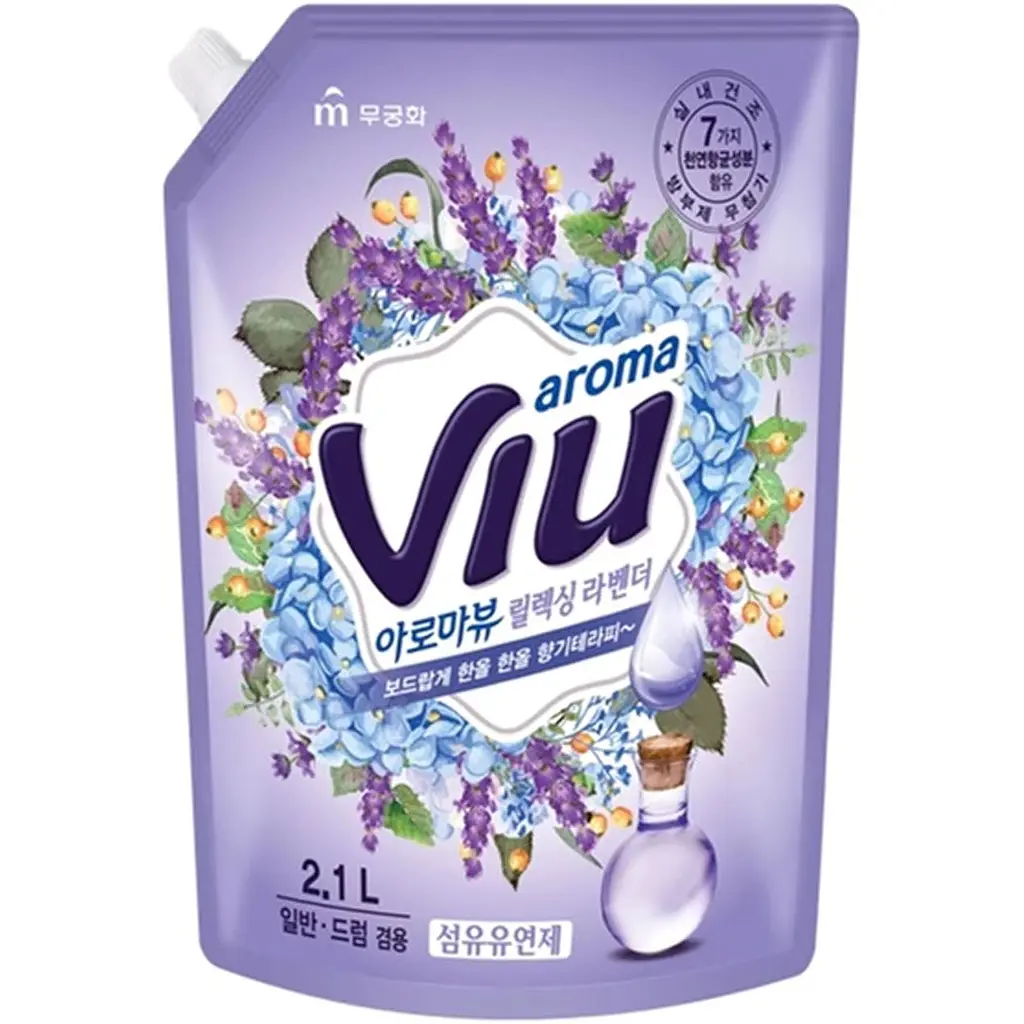 Набір: Засіб для прання Mukunghwa Perfect Clean Power Bright Liquid Detergent 5 л + Ополіскувач для білизни Mukunghwa Viu Лаванда 2.1 л - фото 3