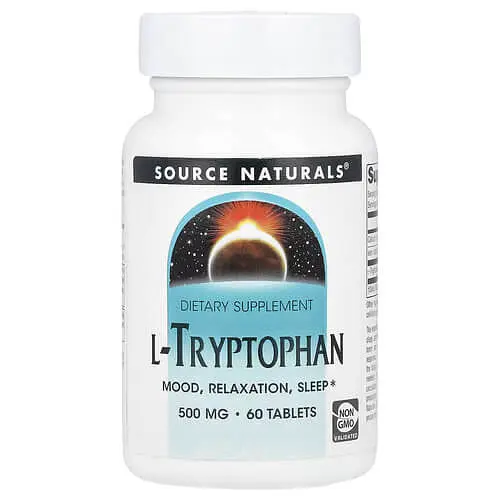 Триптофан L-Tryptophan 60 Tablets Source Naturals vit0004848