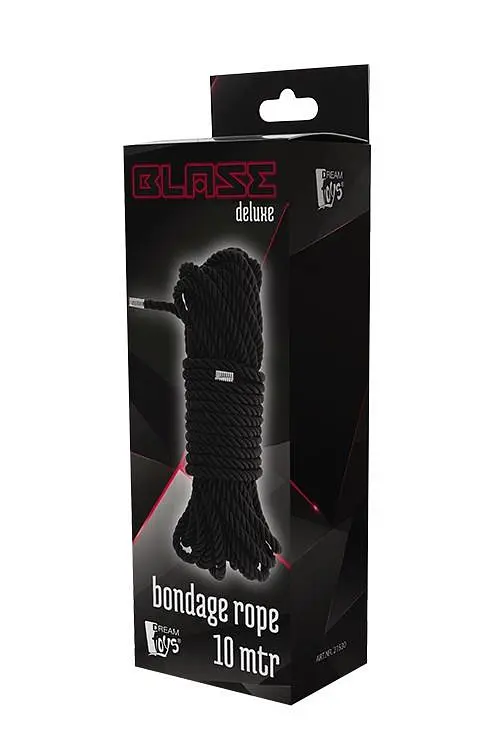 Верёвка Dreamtoys Blaze Deluxe Bondage Rope 10 м черный - фото 3