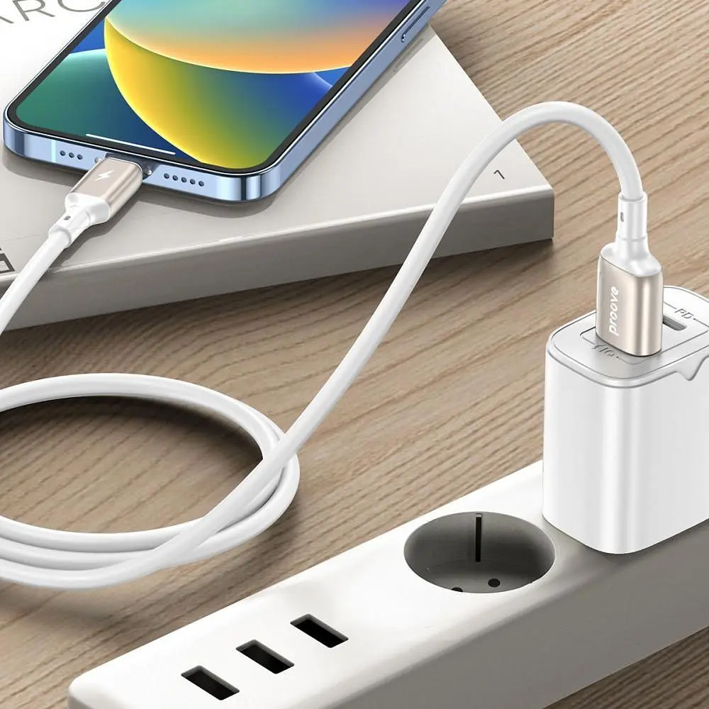 Кабель Proove Flex Metal USB to Lightning 2.4A (1m) white (CCFM20001102) - фото 3