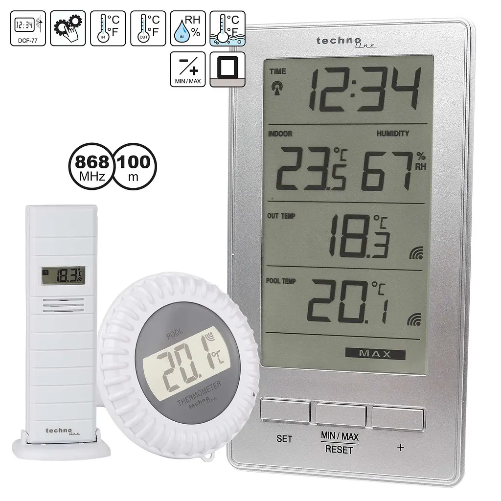 Термогігрометр Technoline WS9069 IT Silver (WS9069) - фото 6