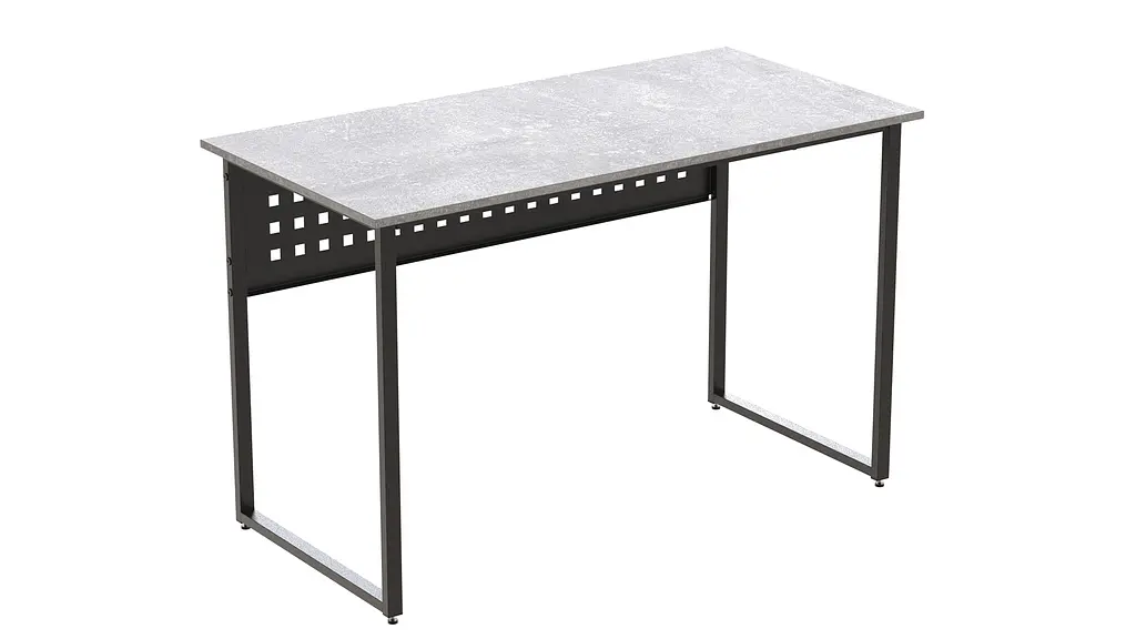 Стол письменный Майк Ferrum-decor 75x140x70 Черный металл ДСП Бетон 16 мм (FRD-106537) - фото 4