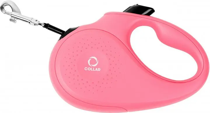 Повідець-рулетка для собак CoLLaR розмір M, 25 кг, 5 м Рожевий (4823089311982) shop (4823089311982) - фото 2