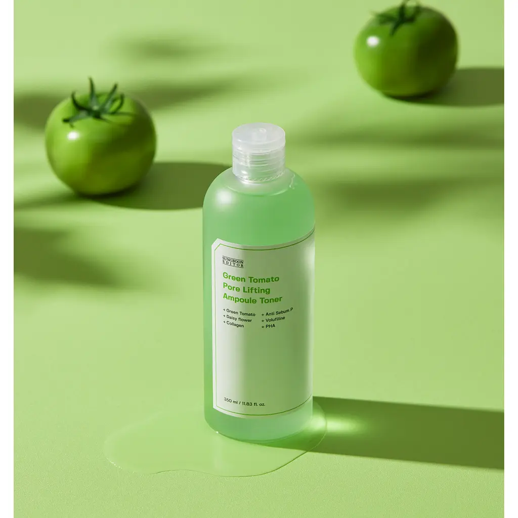 Тонер порозвужуючий Green Tomato Pore Lifting Ampoule Toner Sungboon Editor 350 мл - фото 2