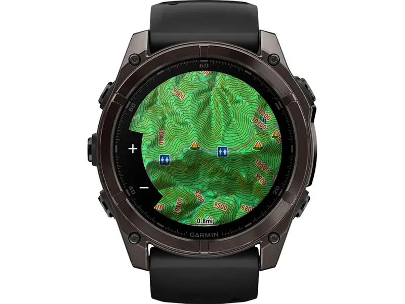 Спортивний годинник Garmin Fenix 8 51mm AMOLED Sapphire Carbon Gray DLC Titanium w. Black/Pebble Gray S. Band (010-02905-20/21) - фото 7