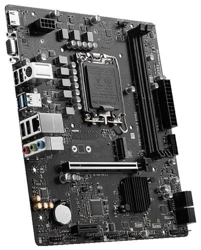 Материнська плата LGA1700, MSI PRO H610M-E DDR4, H610, 2xDDR4, Int.Video(CPU), 4xSATA3, 1xM.2, 1xPCI-E 16x 4.0, 1xPCI-E 1x 3.0, ALC897 4xUSB3.2/8xUSB2.0, VGA/HDMI, MicroATX - фото 3