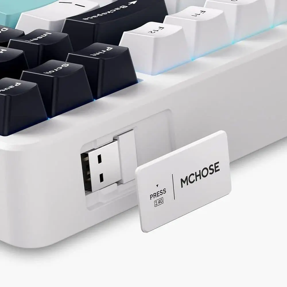 Клавіатура MCHOSE G87 RGB Mechanical Matcha Latte Switch V2 Wireless (MC-G87-17) Black/Pink (G-000003611) - фото 14