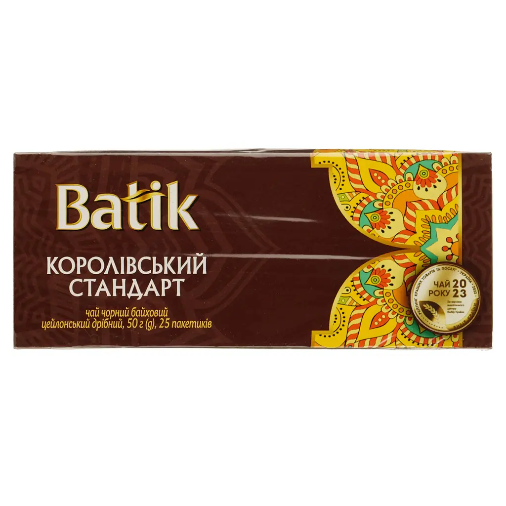 Чай черный Batik Королевский стандарт цейлонский мелкий 50 г (25 шт. х 2 г) - фото 2