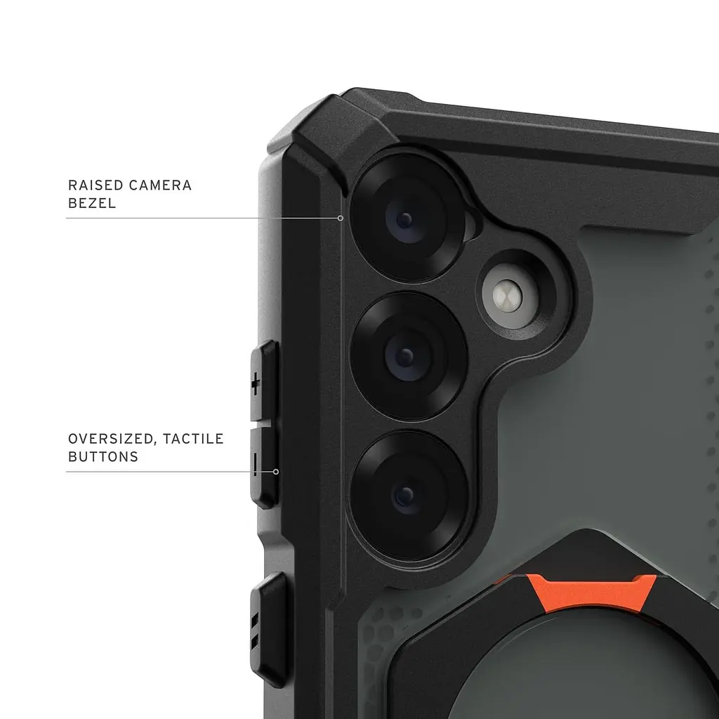 Оригінальний протиударний чохол для Samsung Galaxy S25 UAG Plasma XTE MagSafe Black 214469114097 (S931) з підставкою - фото 6