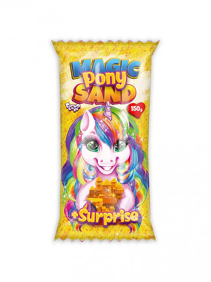 Набір для творчості "Кінетичний пісок "Magic Pony Sand" MPS-01-01, 150 г Жовтий
