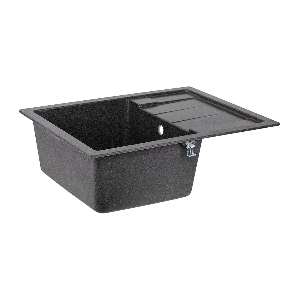 Кухонна мийка Lidz 650x500/200 GRF-13 (LIDZGRF13650500200), Графит - фото 4