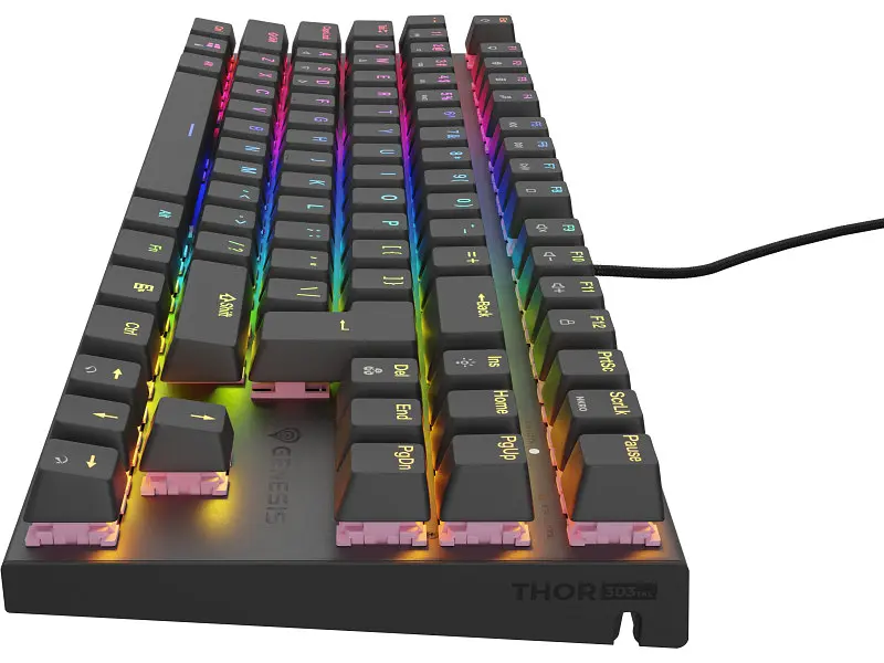 Клавіатура Genesis Thor 303 TKL RGB Outemu Peach Silent Black (NKG-1881) - фото 3