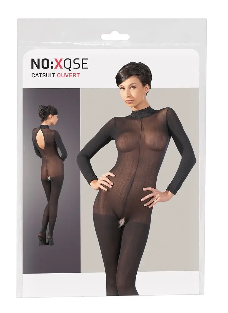 Комбінезон NO:XQSE Catsuit with Lace Colla, M/L (чорний) - фото 4