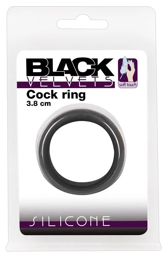 Ерекційне кільце Black Velvets Cock Ring 3.8 см чорний - фото 3