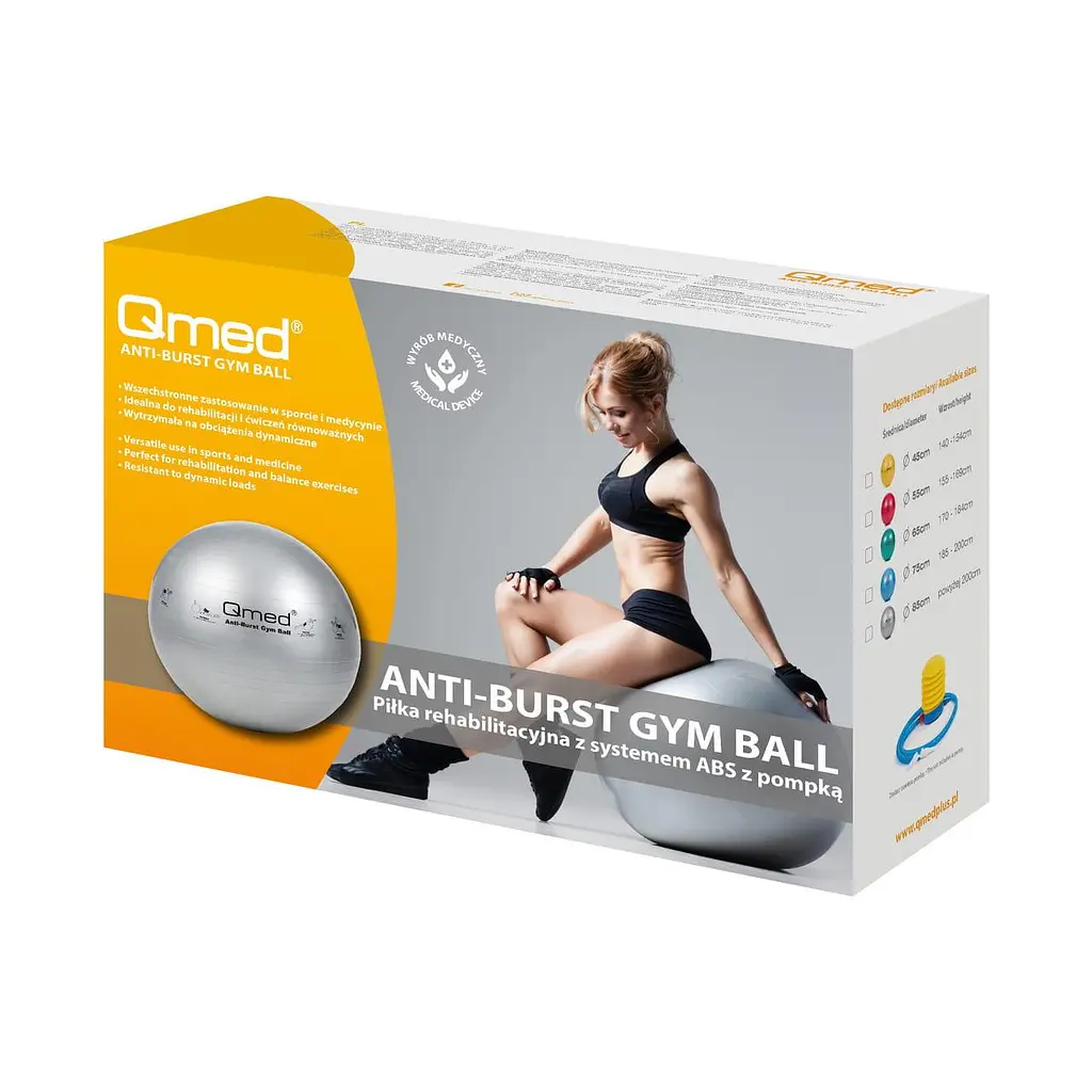 Фітбол - ABS Gym Ball 65 см Qmed fit0025179 - фото 3