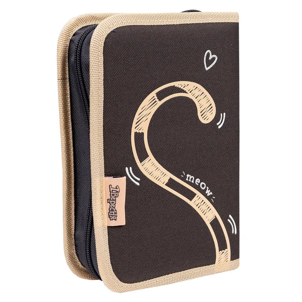 Шкільний пенал твердий 1Вересня одинарний з клапаном HP-03 Pussycat - фото 2