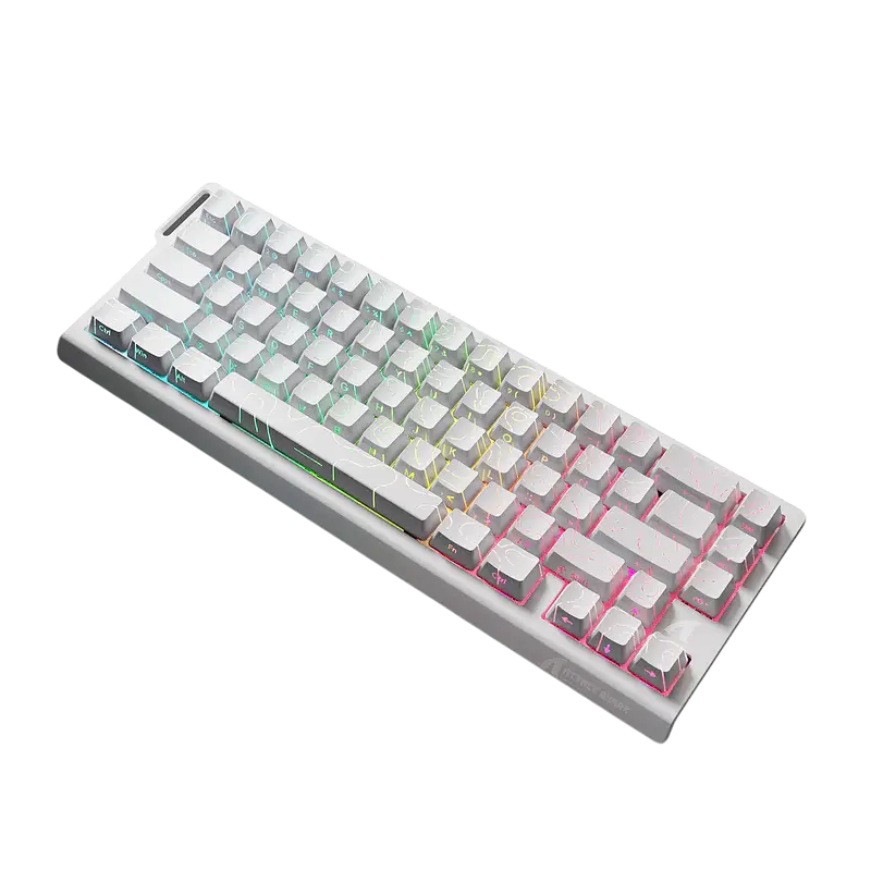 Игровая проводная магнитная клавиатура Attack Shark X65 HE / Magnetic Switch / 8К / RGB / 65% / White Lines - фото 3