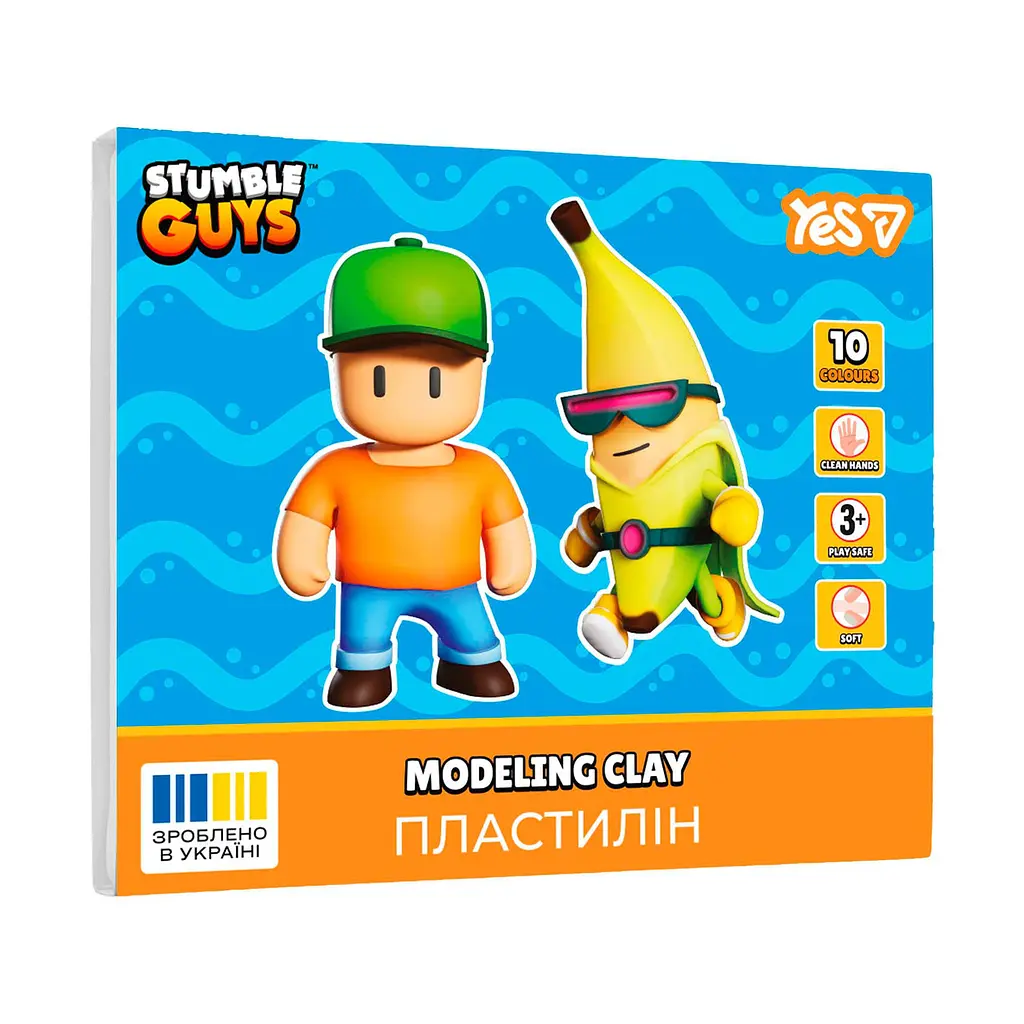 Пластилін YES Stumble Guys 10 кольорів набір 200 г (540723)