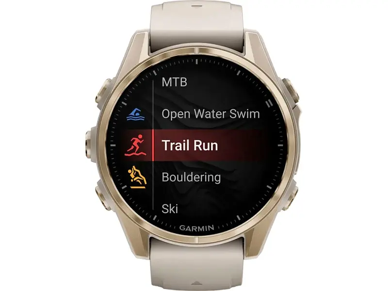 Спортивний годинник Garmin Fenix 8 43mm AMOLED Sapphire Soft Gold w. Fog Gray/Dark Sandstone S. Band (010-02903-10/11) - фото 2