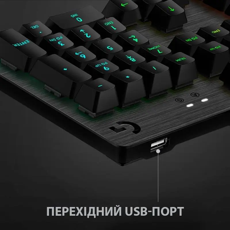 Клавiатура Logitech G512 Carbon Lightsync RGB Mechanical with GX Brown switches Black (920-009352) - фото 6