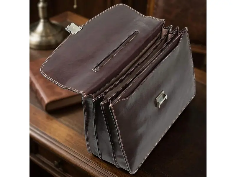 Чоловічий діловий портфель 8009/42 moro Коричневий 41x31x15 см TONY PEROTTI sum0029074 - фото 2