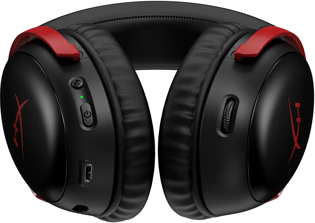 Гарнітура HyperX ігрова Cloud III WL/USB-A/USB-C чорно-червоний (77Z46AA) - фото 4