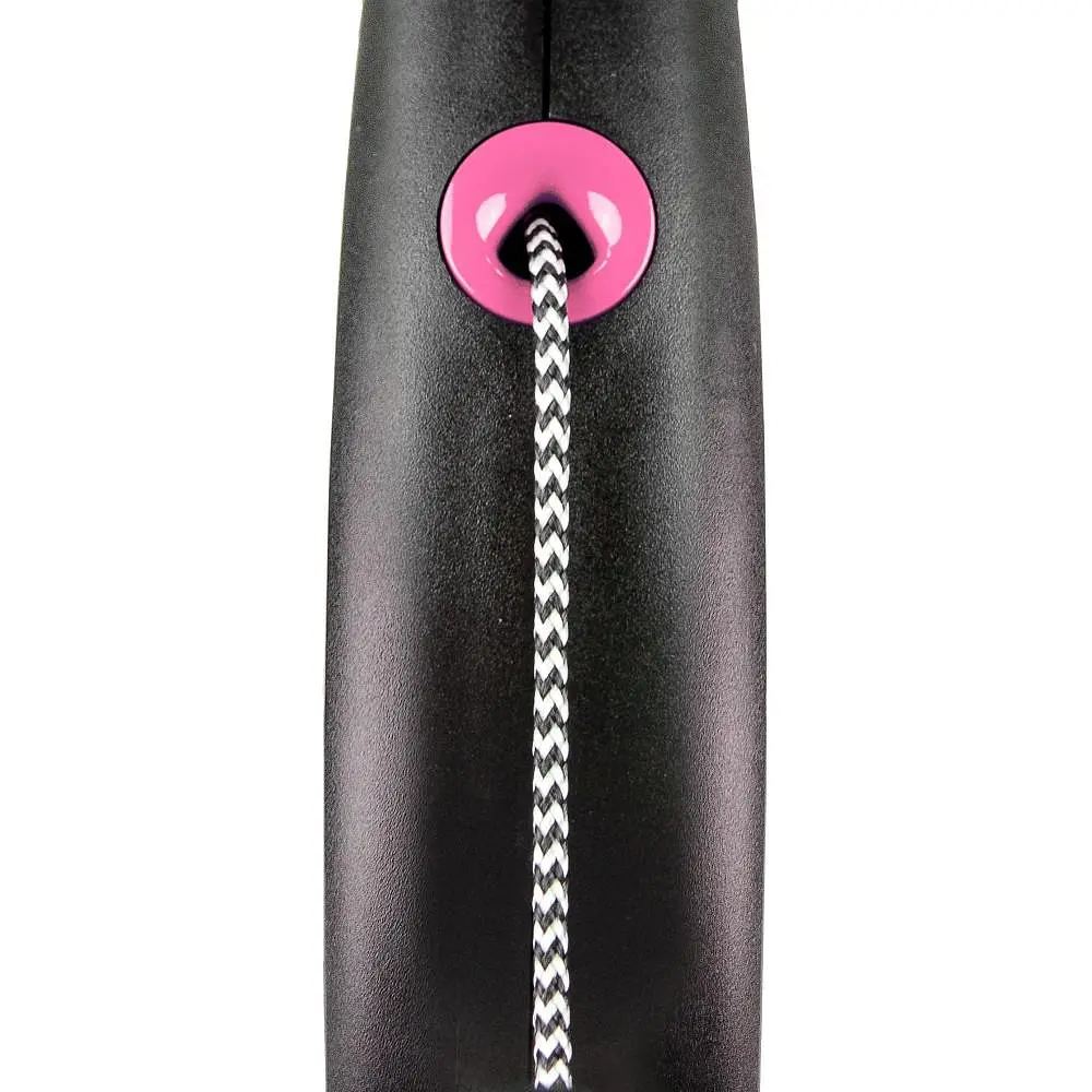Рулетка Flexi Black Design для собак трос розмір M 5 м рожева - фото 2