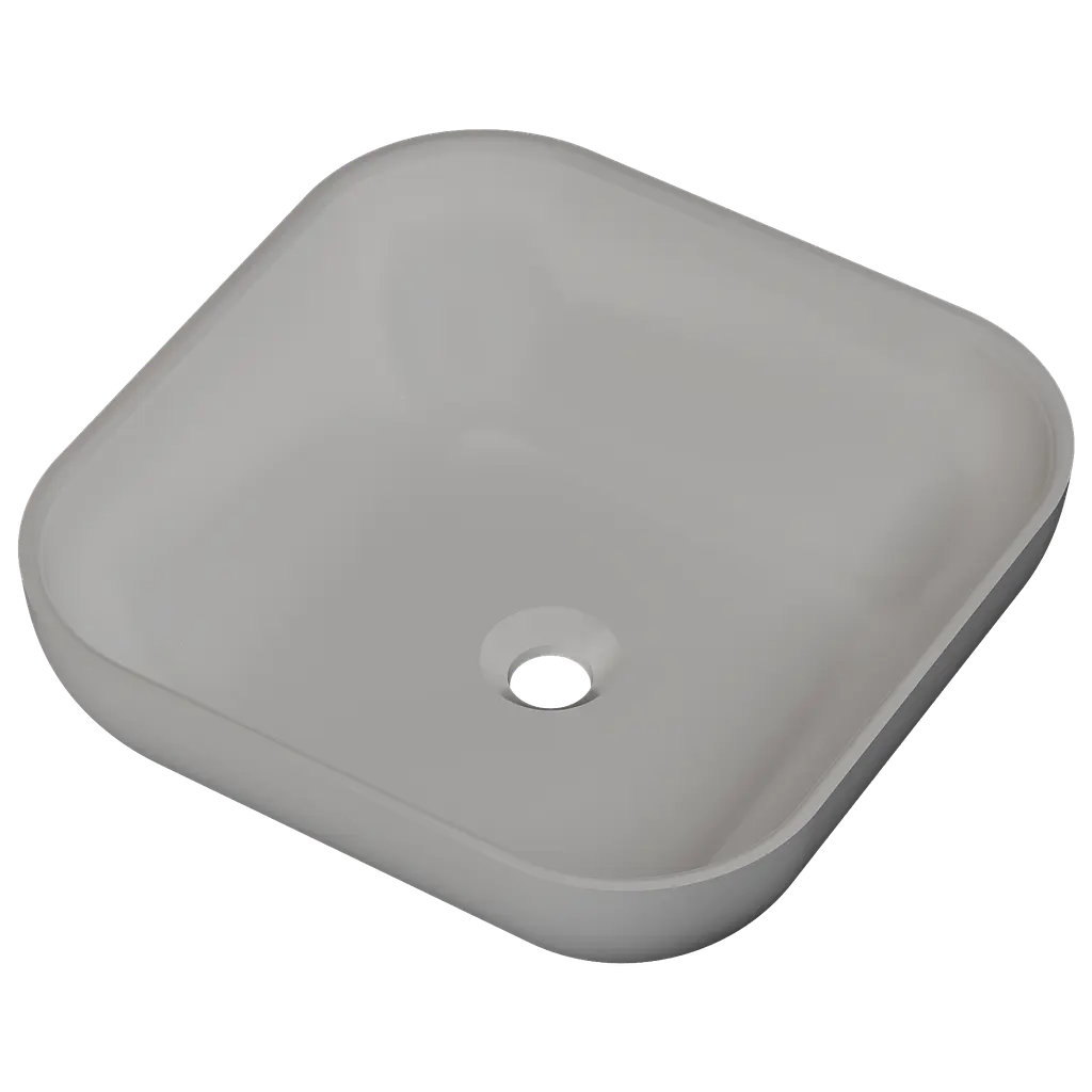 Раковина матовая накладная Amidicon Atlant 45 450x450 из литого камня ATLANT_45_MAT, Белый матовый - фото 2