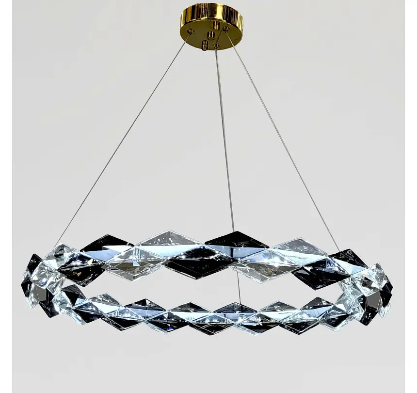Світлодіодна підвісна люстра Artlight MD9009/600GD з прозорим та димчастим склом, 49W - фото 3