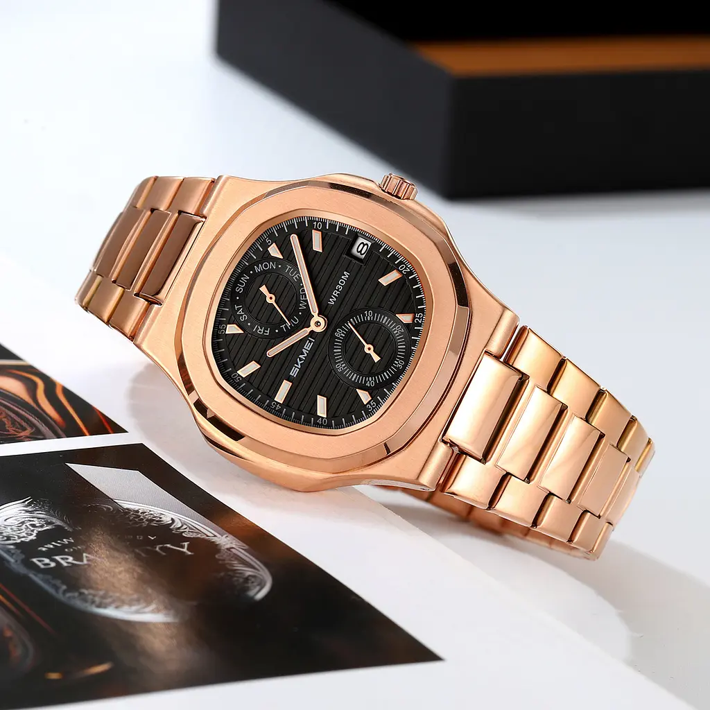 Наручний годинник чоловічий 2423RG Rose Gold Skmei acs0029928 - фото 4