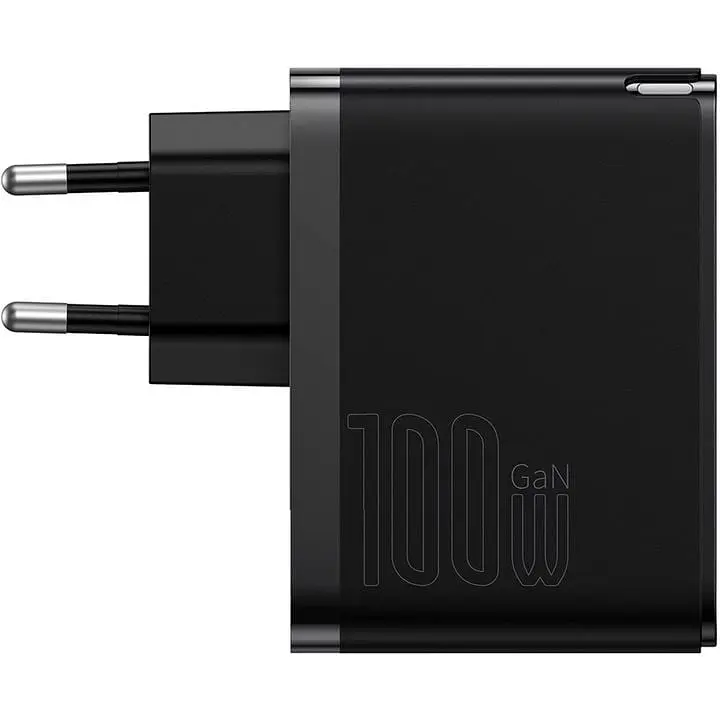 Сетевое зарядное устройство Baseus GaN5 Pro C+U 100W + Type-C Cable Black - фото 2