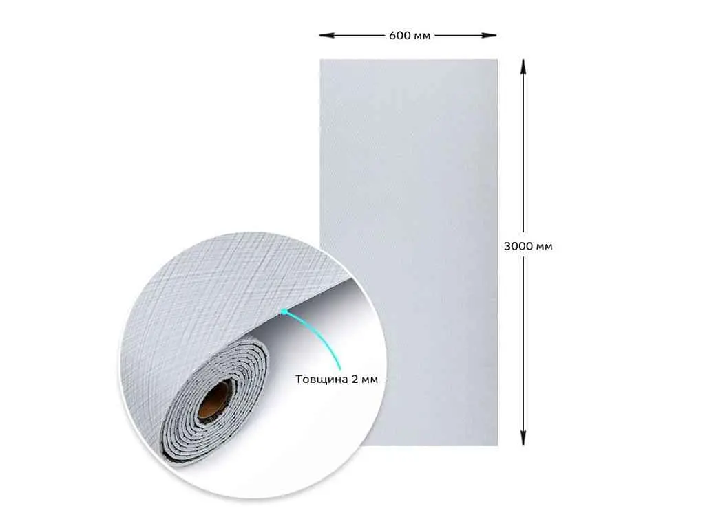 Самоклеюча вініловая плитка в рулоні STICKER WALL 600*3000*2мм Мат SW-00002040 - фото 4