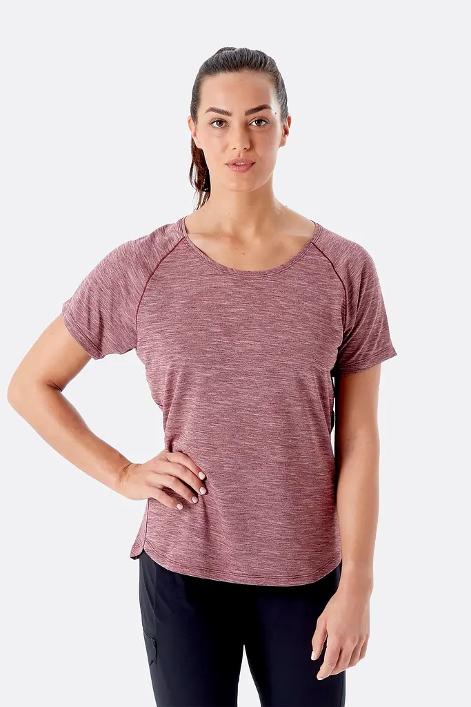 Женская футболка Rab Wisp Tee Womens 12 Темно-розовый - фото 1