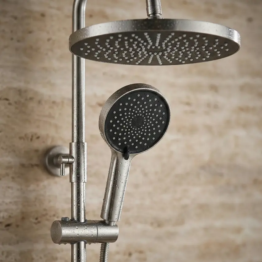 Душова система з виливом Rea Lungo Stripe nickel brushed REA-P9491 - фото 3