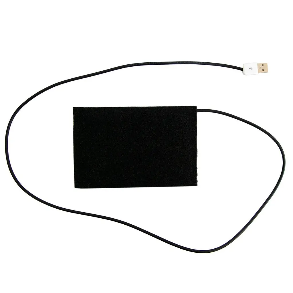 Електрична грілка 15×10 см, войлочна, чорна, живлення від USB 7W - фото 3