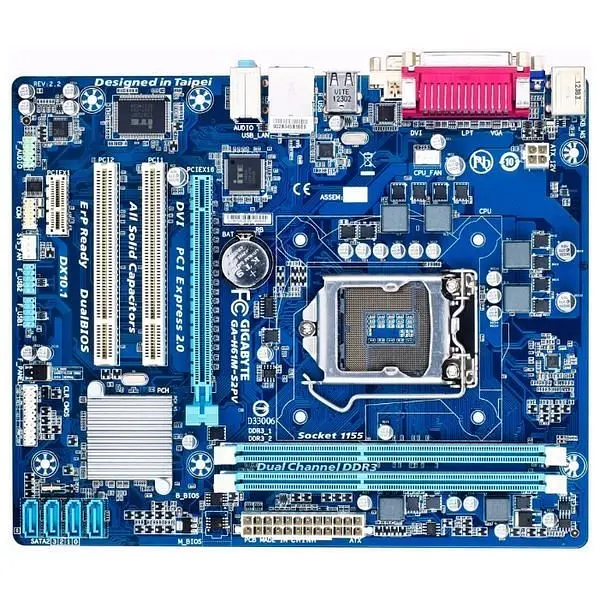 Материнська плата Gigabyte GA-H61M-S2PV (GA-H61M-S2PV) (Socket 1155, Intel H61, Micro-ATX) Б/в - фото 2