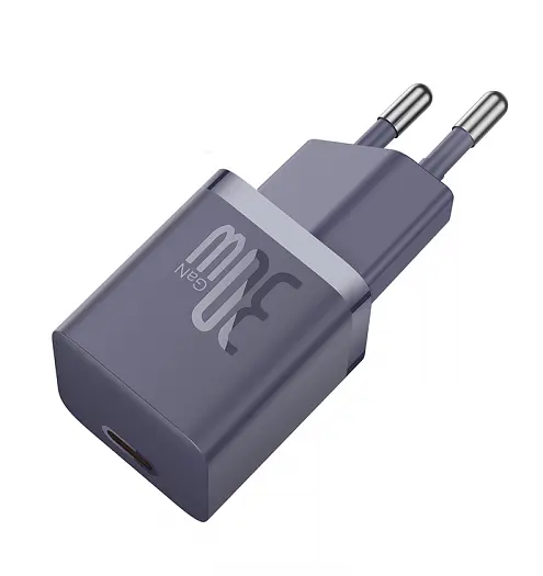 Мережевий зарядний пристрій Baseus GaN5 Fast Charger (mini) 1C 30 W EU Cable Type-C to Type-C 1m P10110902523-00 - фото 2