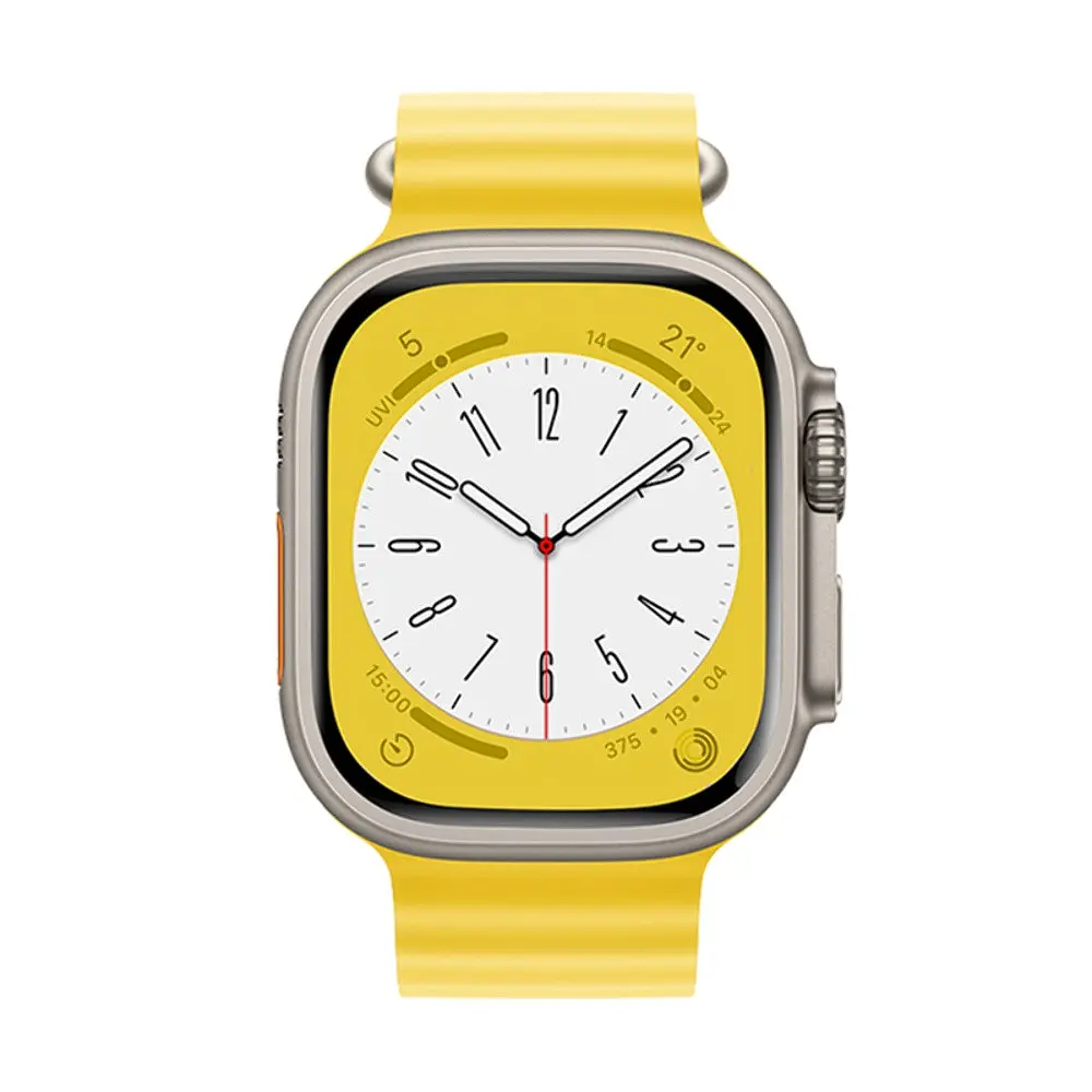 Ремінець силіконовий Hoco iWatch WA12 marine double buckle 42/ 44/ 45/ 49mm жовтий - фото 5