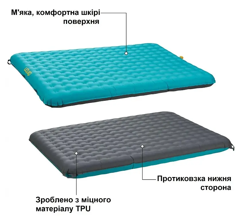 Матрац надувний Uquip Betty Double Petrol/Grey (243108) (DAS302766) - фото 3