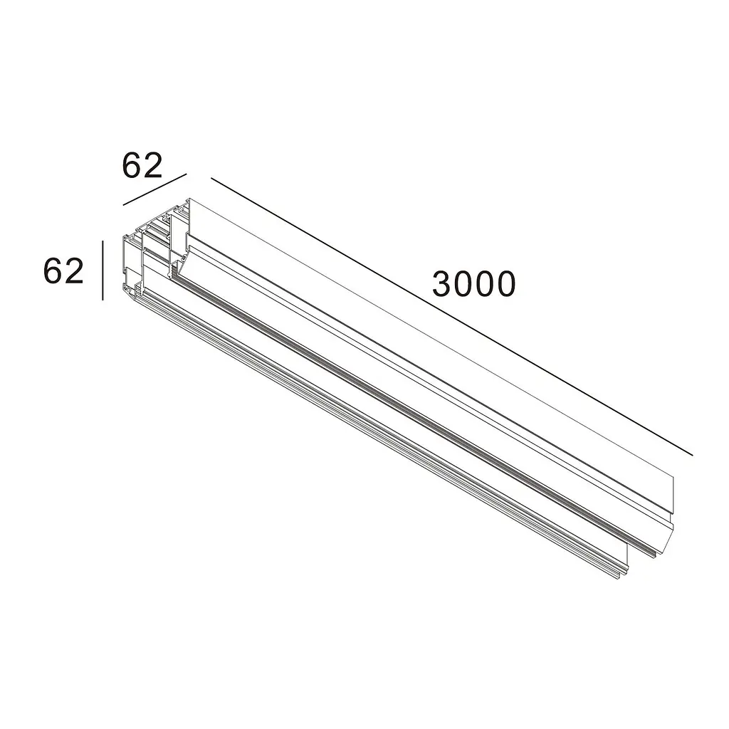 Магнитная шина Skarlat RGD S48V 3M WH - фото 2