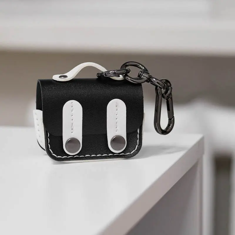 Шкіряний футляр Briefcase для навушників AirPods Pro Black / White - фото 3