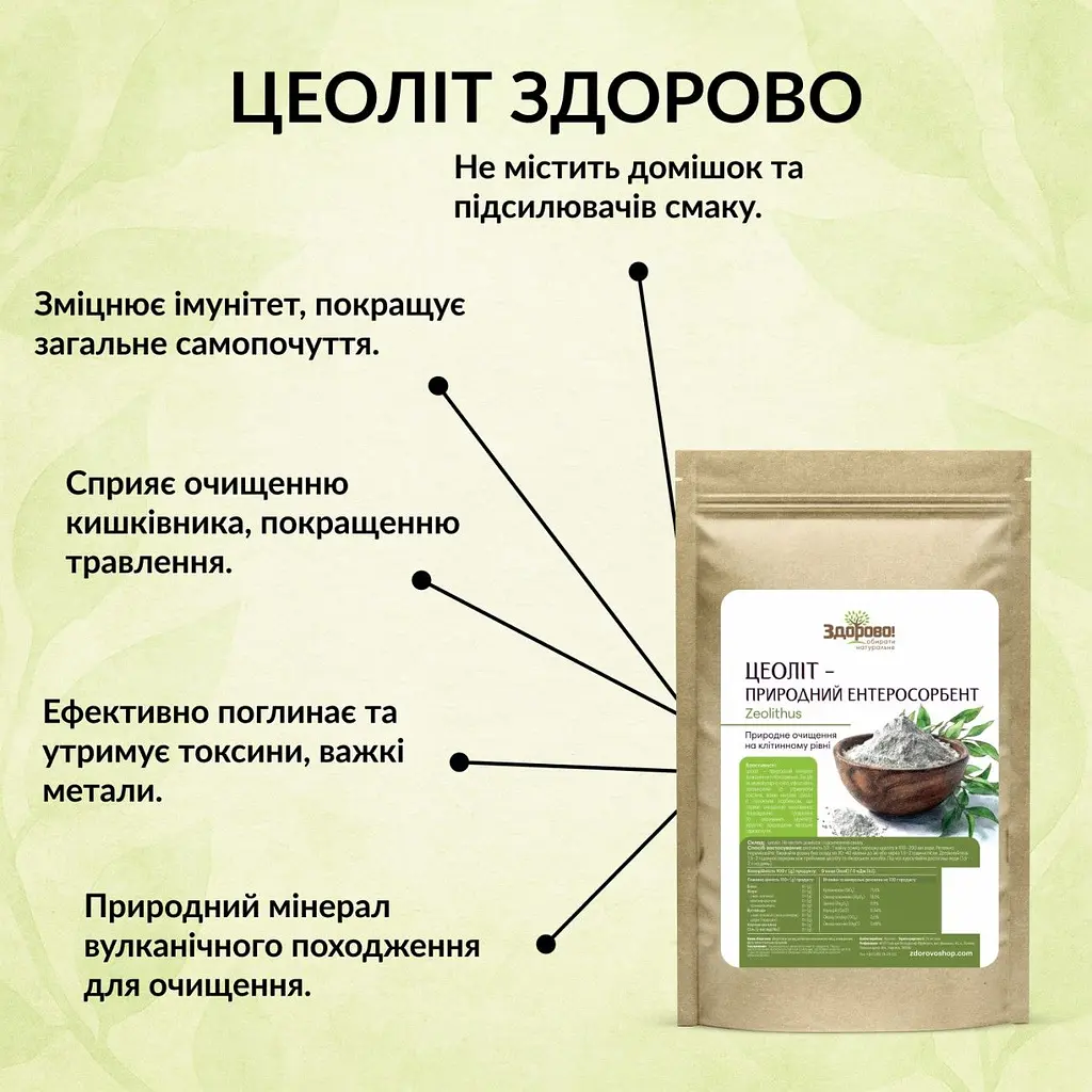 Цеоліт харчовий Здорово! 1 кг - фото 3
