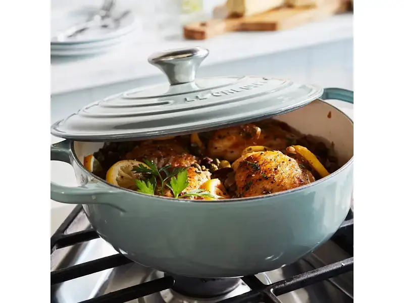 Каструля Le Creuset Cast Iron 29 см Sea Salt (21178297174430) - фото 5