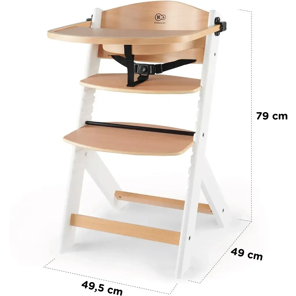 Стільчик для годування Kinderkraft Enock Gray Wood (KKKENOCGRY0000) - фото 8