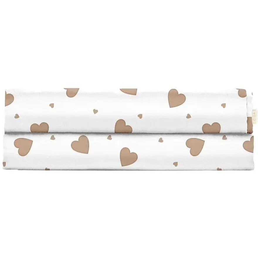 Простирадло Cosas Beige Hearts 240х260 см (BeigeHearts_260s)
