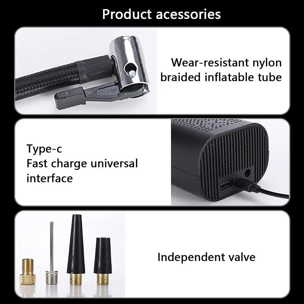 Портативний компресор Wireless Pump 12В ST5509D ∙ Багатофункціональний портативний Wireless Pump компресор - фото 5