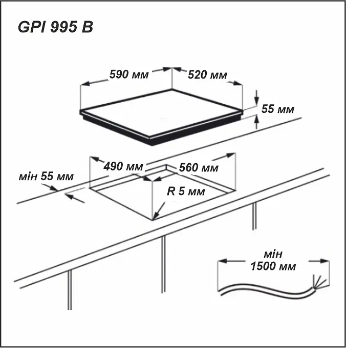 Варильна поверхня Grunhelm GPI 995 B індукційна  - фото 5
