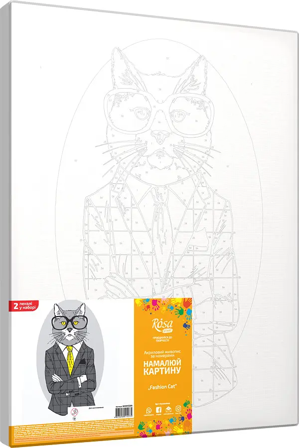 Картина за номерами Rosa Start Fashion Cat 35x45 см - фото 2